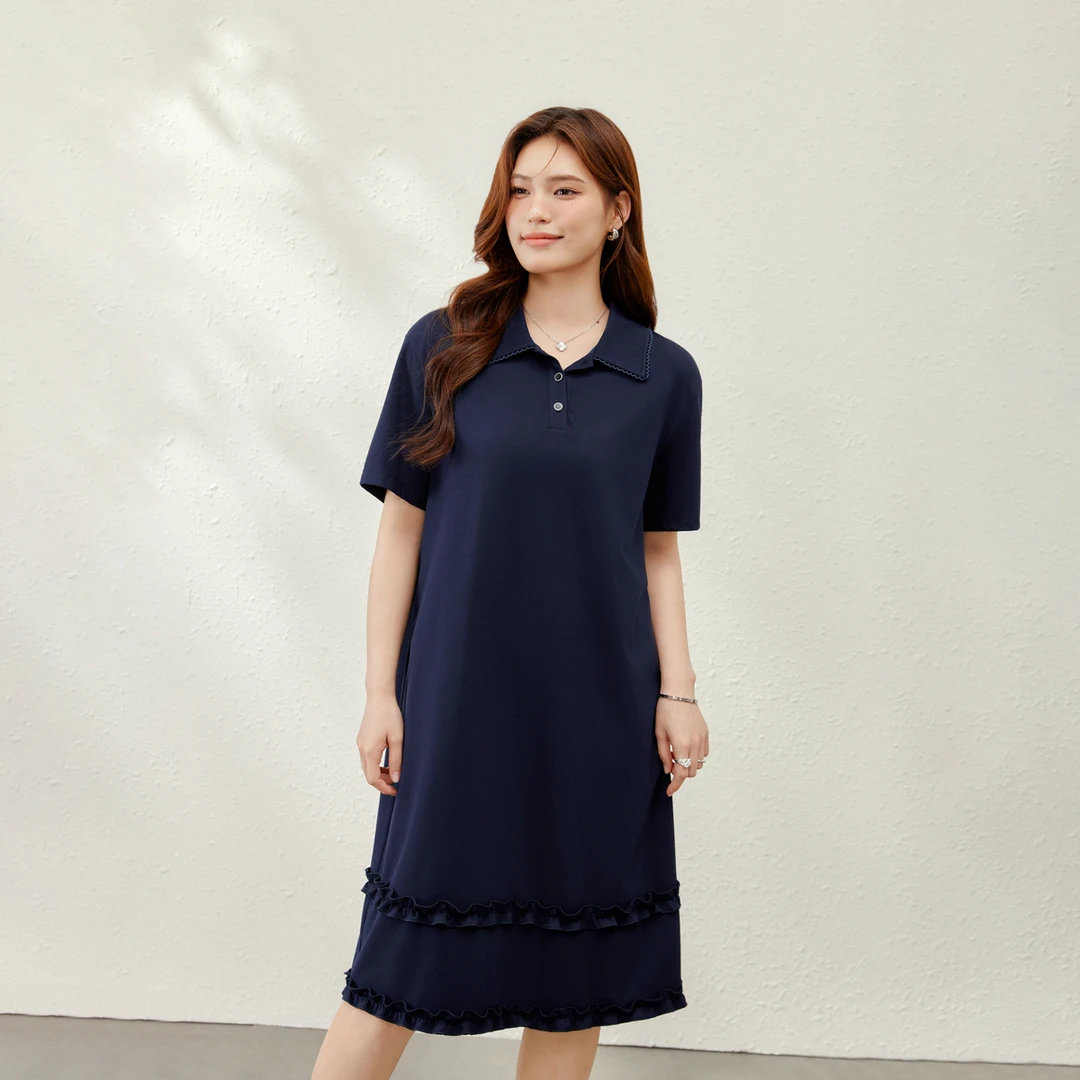 【海岸来信】纤莉秀W大码女装随时海滩风小众设计气质连衣裙QK2680