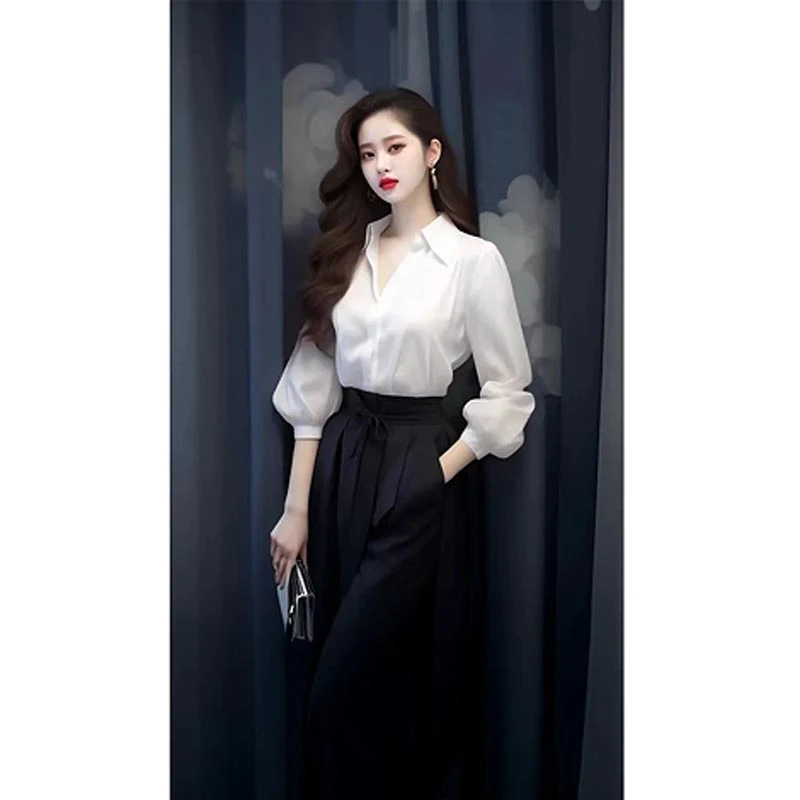 法式爆款高级感白色长袖衬衫女2025春夏季新款轻熟风气质时尚上衣