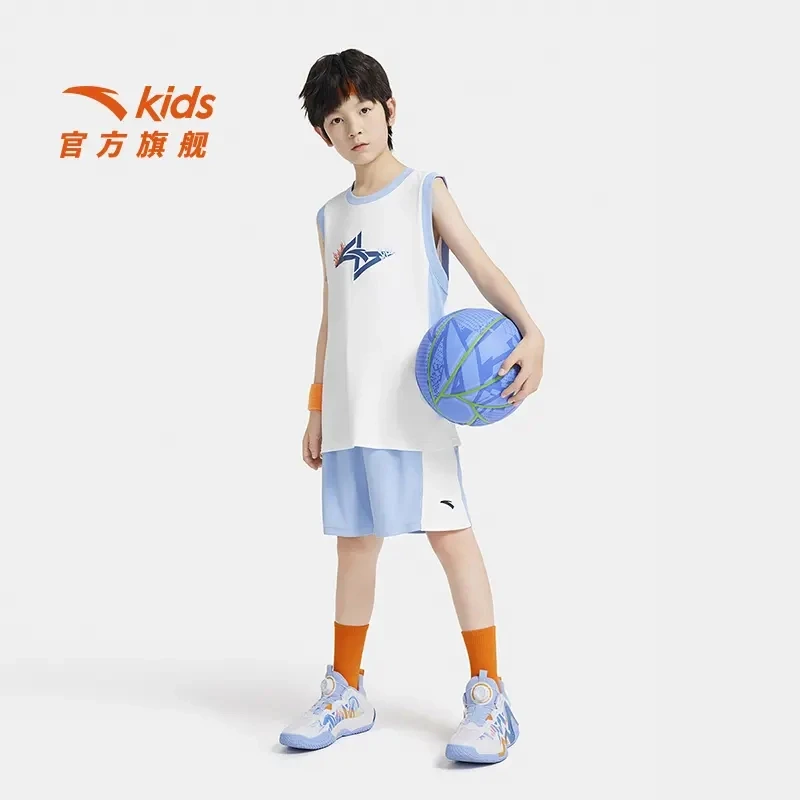 安踏儿童篮球运动套装夏季透气舒适比赛速干运动服352531202-ZB