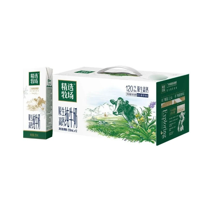 蒙牛精选牧场原生高钙牛奶250ml*12/提