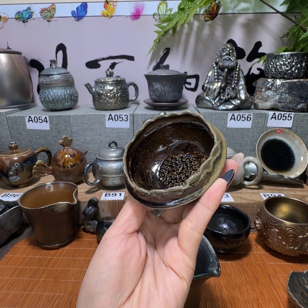 杯十***6建水紫陶柴烧茶漏