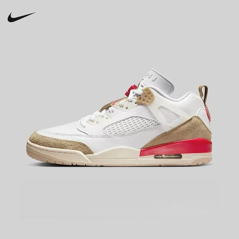 Nike耐克男鞋Spizike爆裂纹简版AJ4白红复古中帮篮球鞋FQ1759105