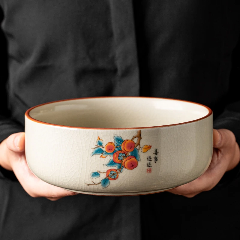 高端好事连连茶洗缸陶瓷茶渣缸废水缸茶桌必备茶器摆件家用