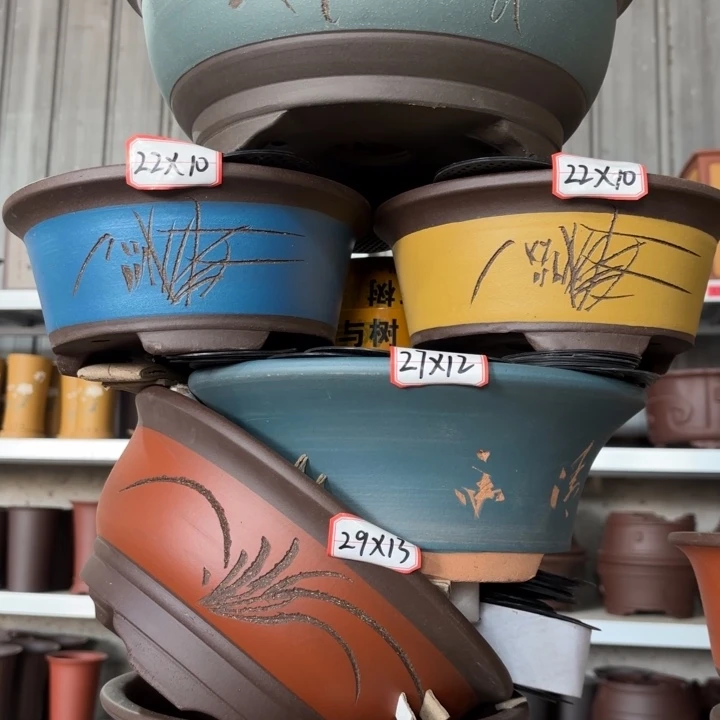 紫砂花盆100-6。