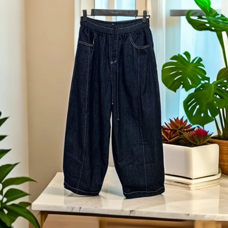2025新款宽松文艺范时尚百搭牛仔裤
