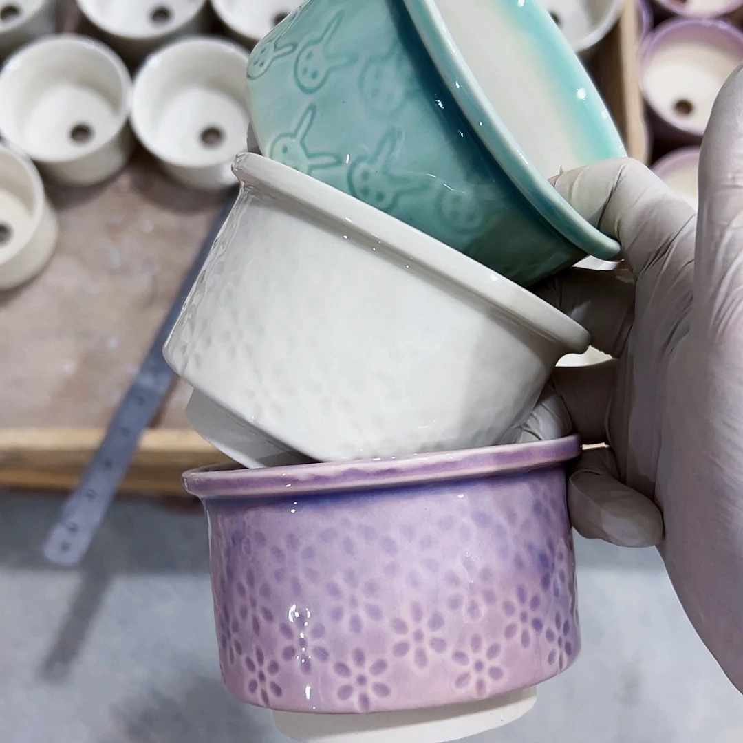 有孔，外贸尾单陶瓷花盆凑单10米包邮