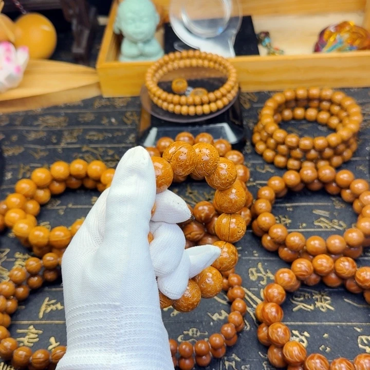 手串桃核19尺寸小金豆