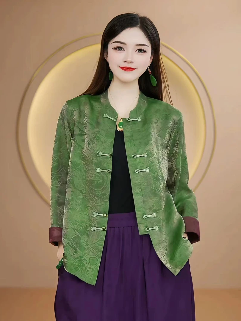 XL 801-830款新中式开衫春秋款上衣女