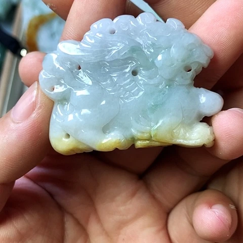 颈饰未镶嵌翡翠福豆豆珠宝翡翠颈饰