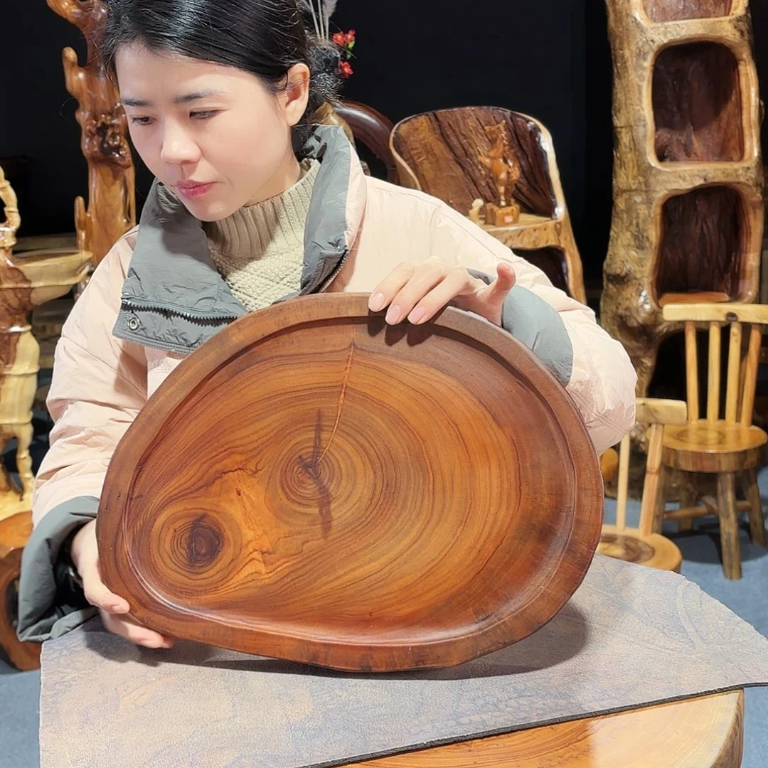 香樟木干泡盘38-27-3.5