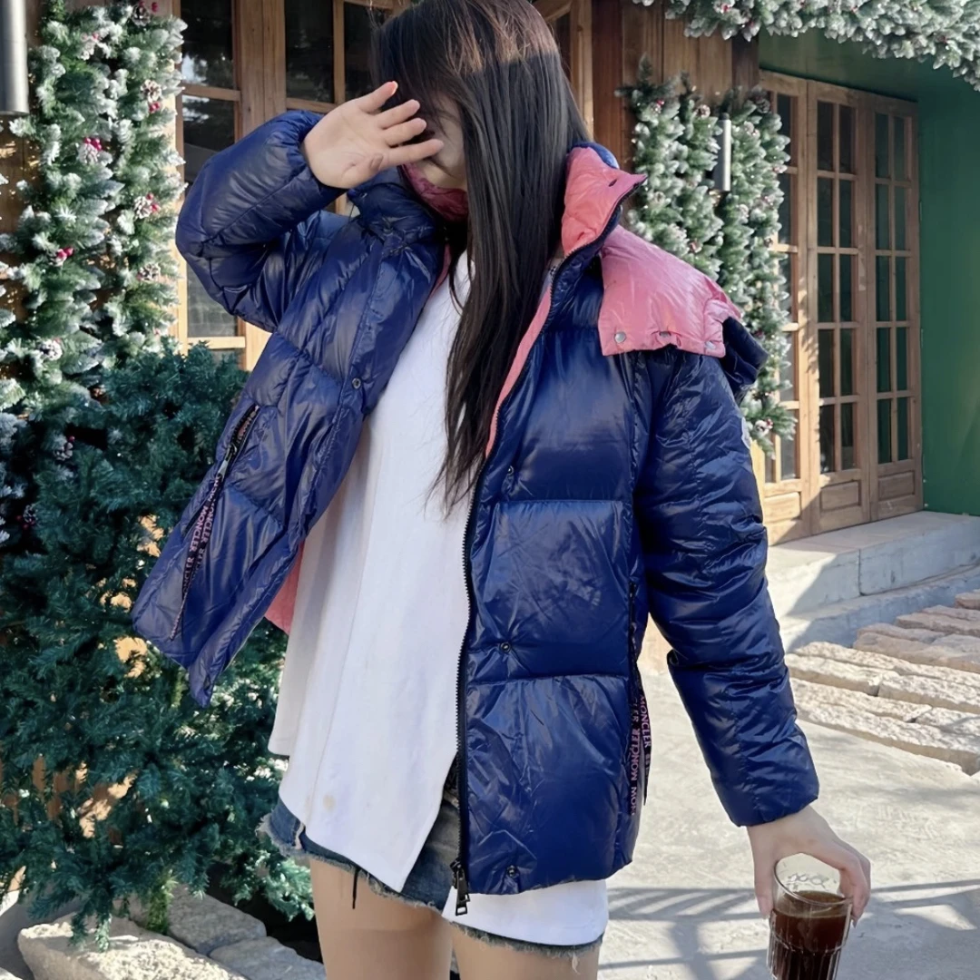 99新 MONCLER JS0025／0码／ Parana系列撞色漆面外套拼接鹅绒羽绒