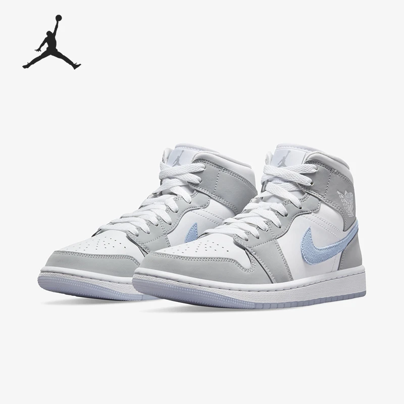 Nike/耐克正品 Jordan 1 Mid AJ1 女子中帮经典板鞋 BQ6472-105