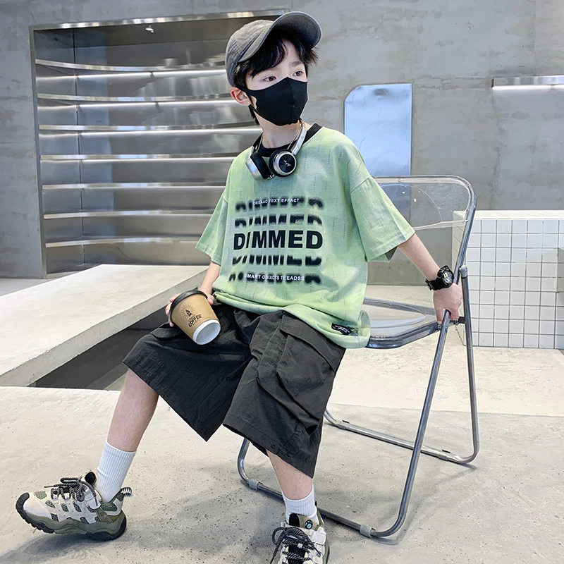 儿童装男童夏装短袖套装2025新款中大童夏季运动夏款酷帅气时髦潮