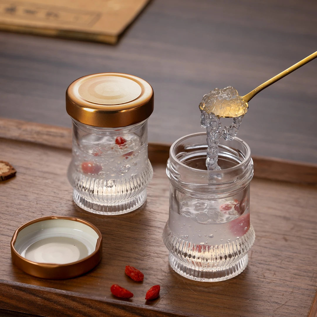 维艾燕窝分装瓶耐高温可蒸煮保鲜炖花胶专用杯空玻璃瓶子家用小号