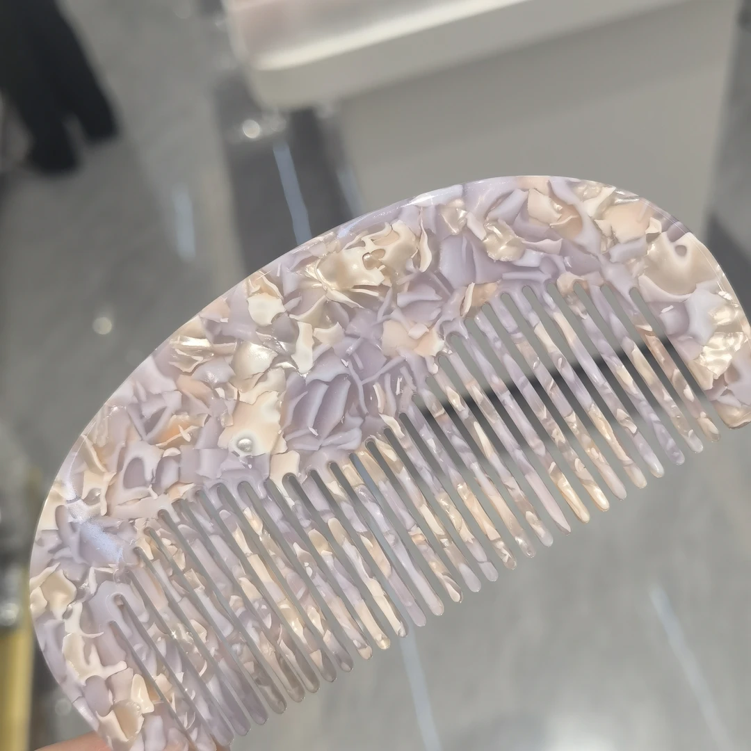 F575花色半圆大梳子