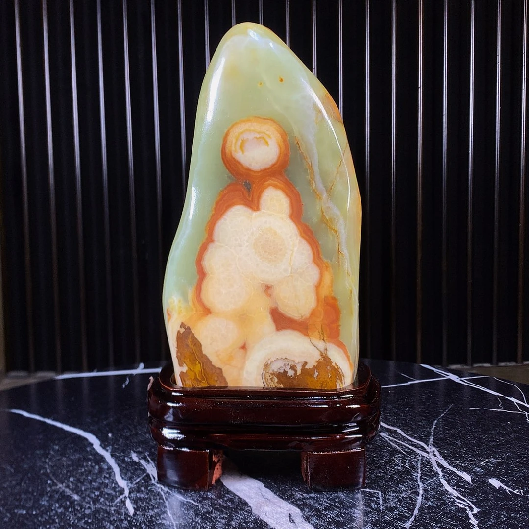 玉高25古青原石摆件