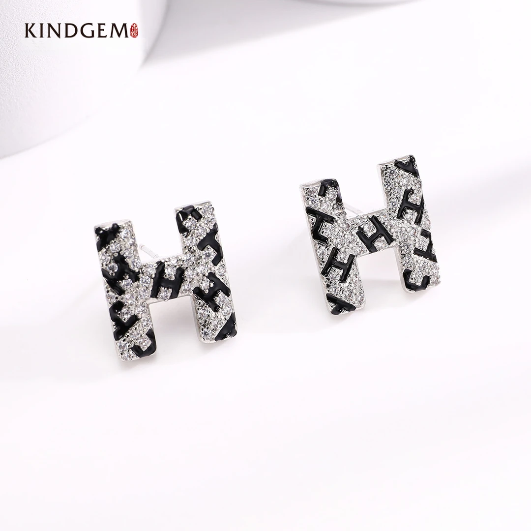 铜合金合成锆石耳饰 AM34XAJC-06771夏季时尚气质新款百搭耳环