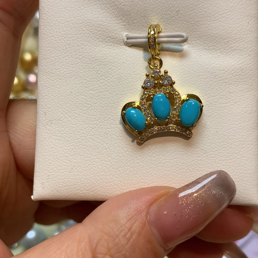 绿松石颈饰银S925镶嵌