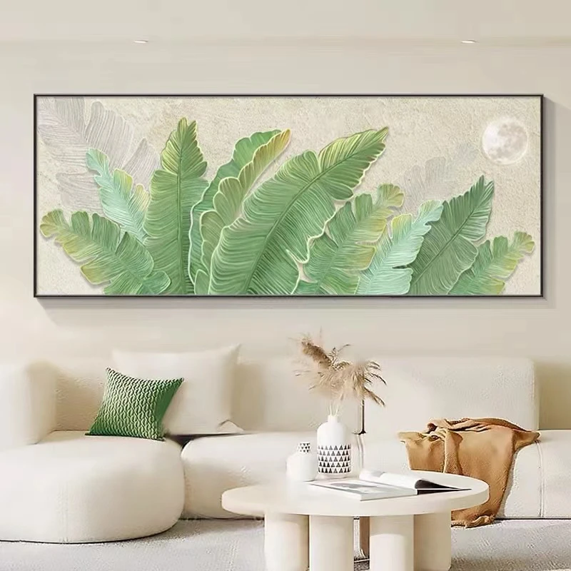 【家大叶大】横版挂画现代轻奢风客厅装饰画沙发背景墙背有靠山挂画