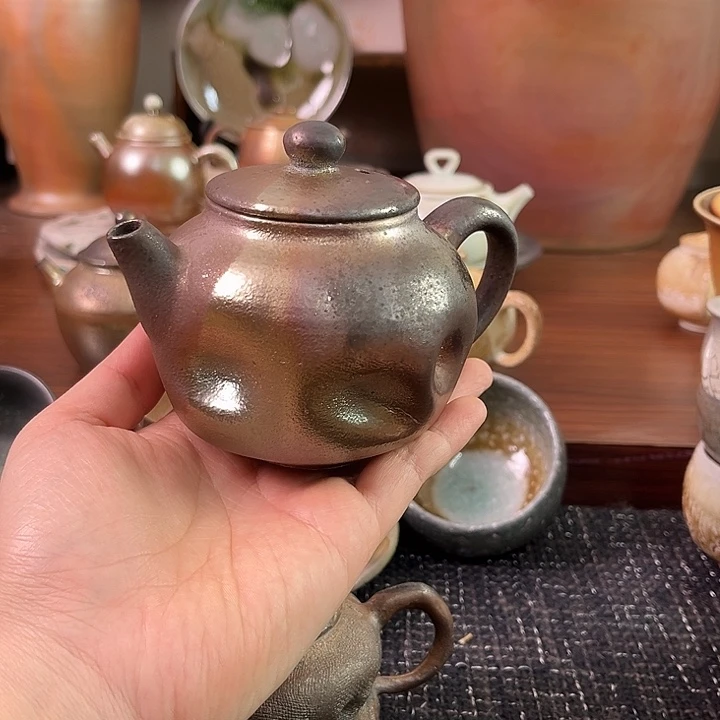 柴烧铁胎壶泡茶壶
