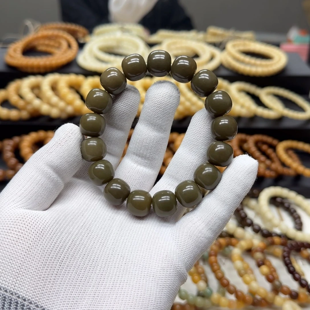 菩提根/象牙果手串13×14 5年 鬼工