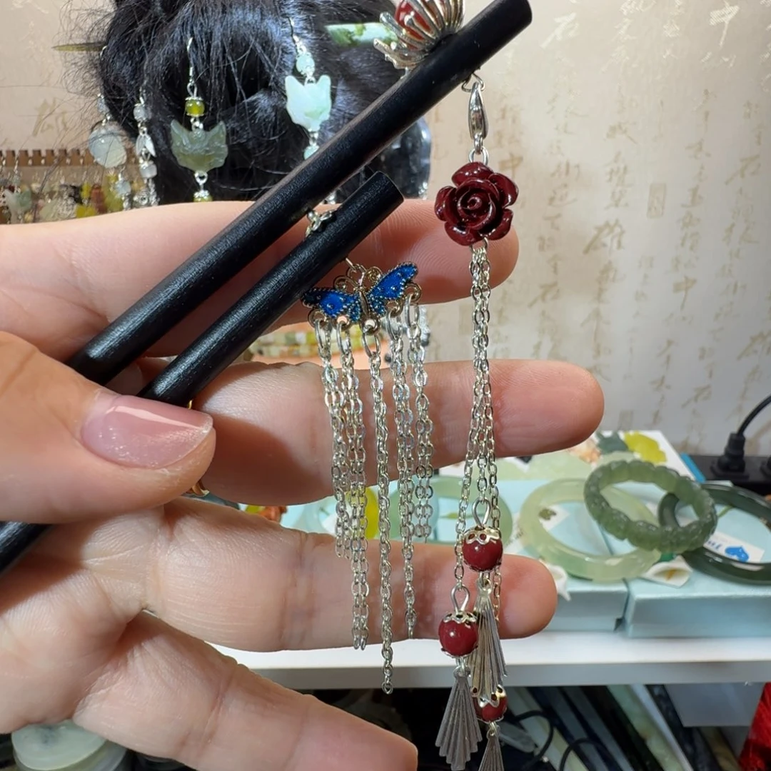 未镶嵌岫玉发簪福利款两个包邮