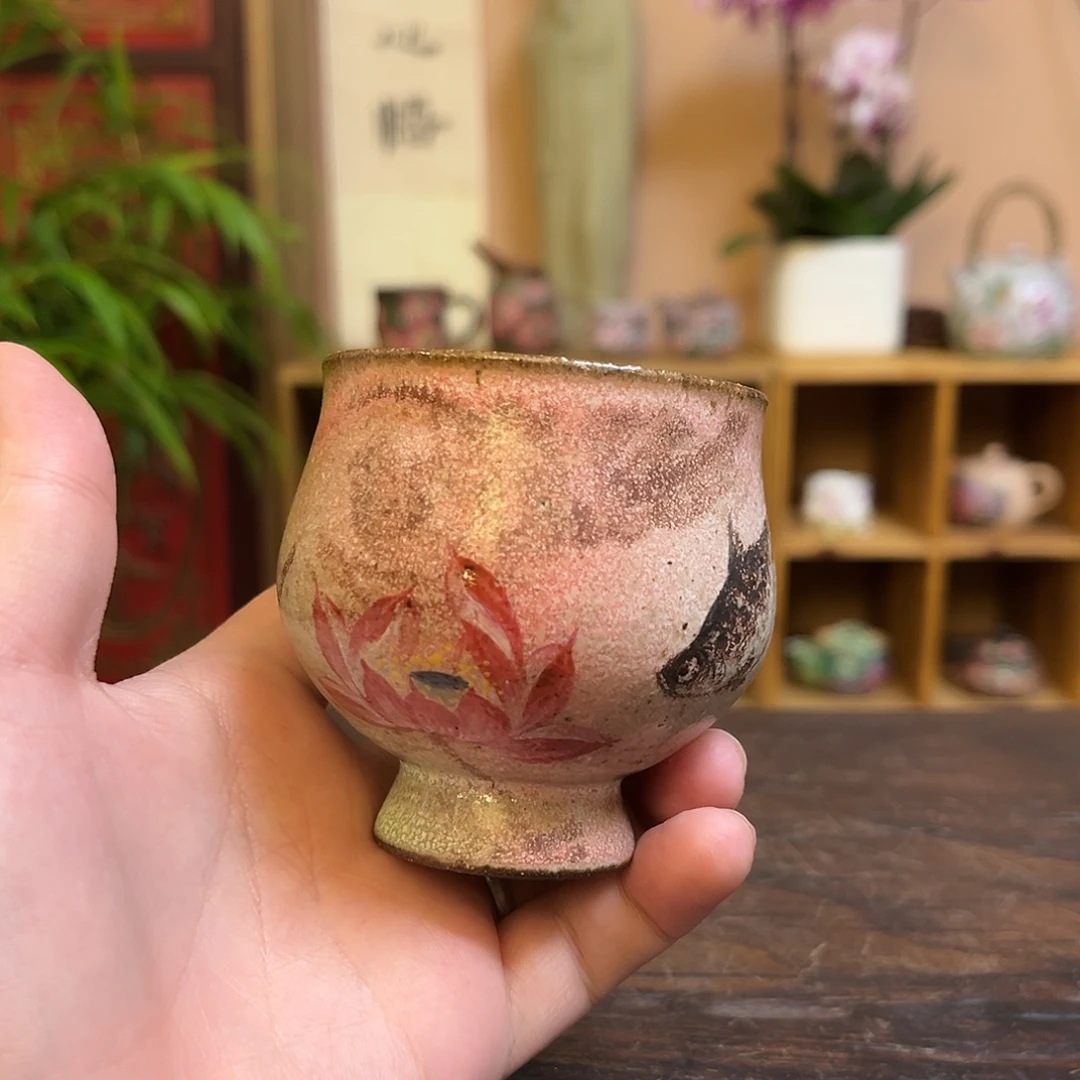 青***山柴烧手工手绘陶瓷