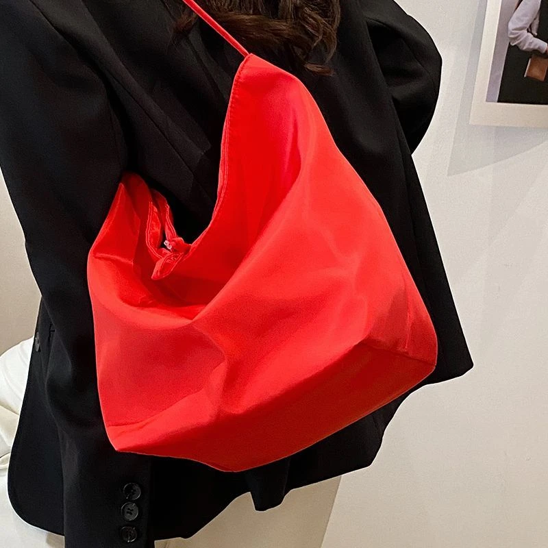 简约韩版方形斜挎包单肩布包ins托特包单根休闲风