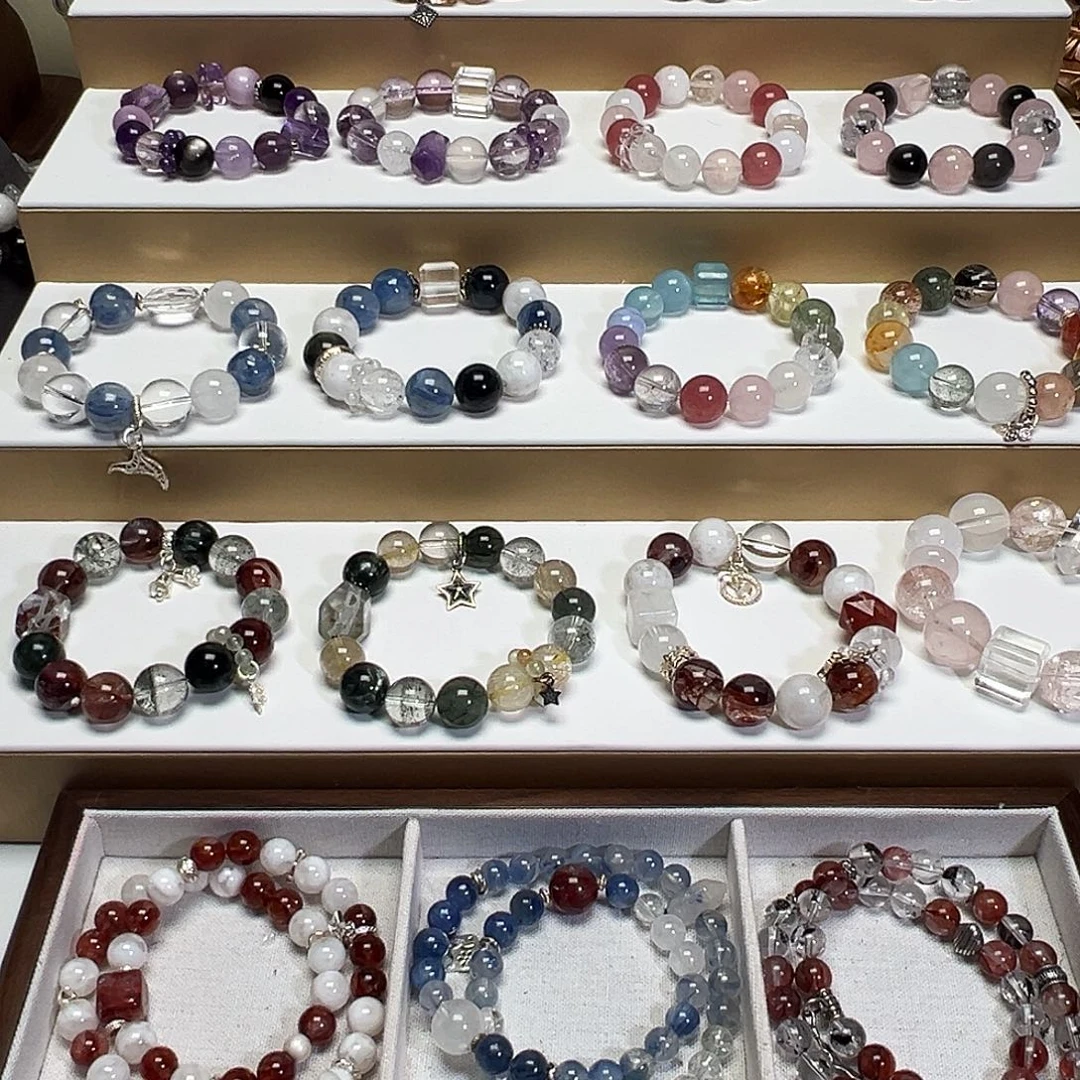 烟晶手链未镶嵌单珠