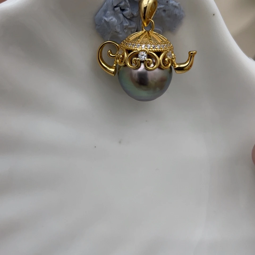 颈饰海水珍珠银S925镶嵌