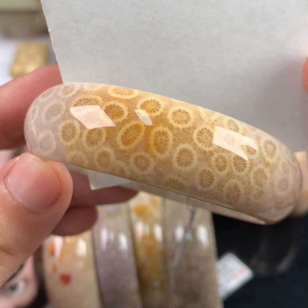 【闪购商品】硅化珊瑚（珊瑚玉）手镯未镶嵌（87号）56.5圈