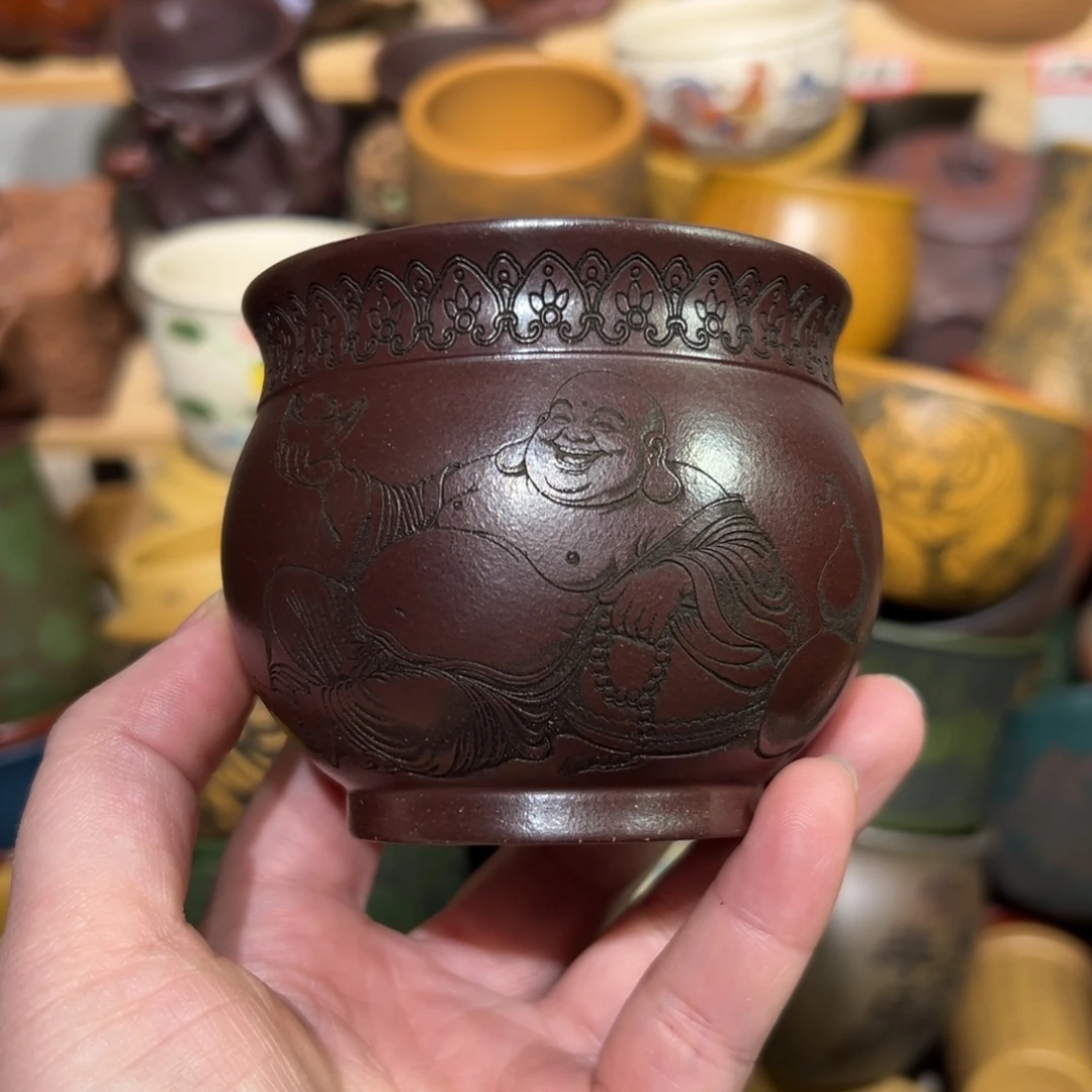 紫砂茶杯宜兴紫砂主人杯