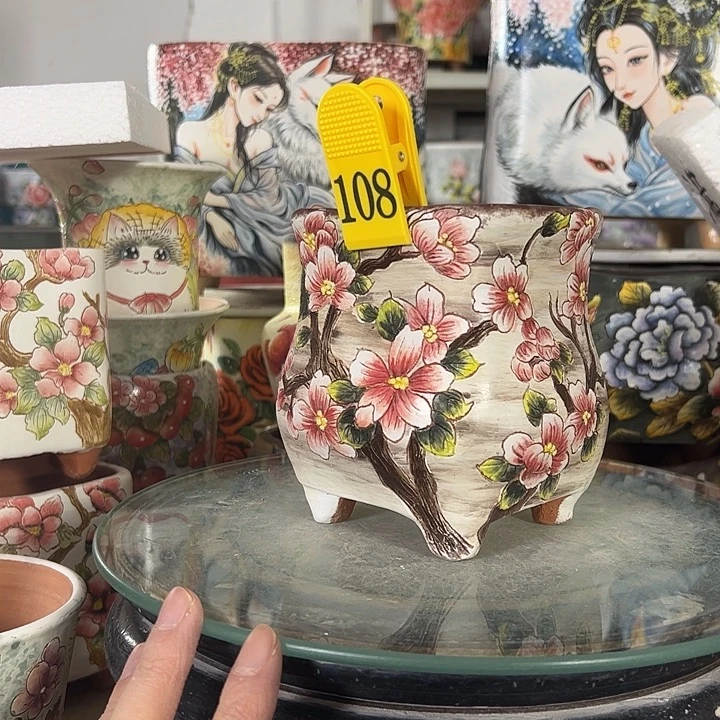 景德镇手绘花盆性价比超高