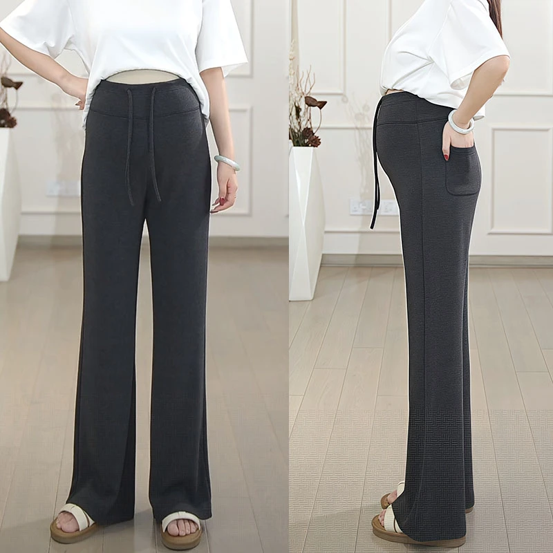 孕妇裤春秋新款时尚微喇裤2025秋季弹力修身新款爆款洋气托腹裤子