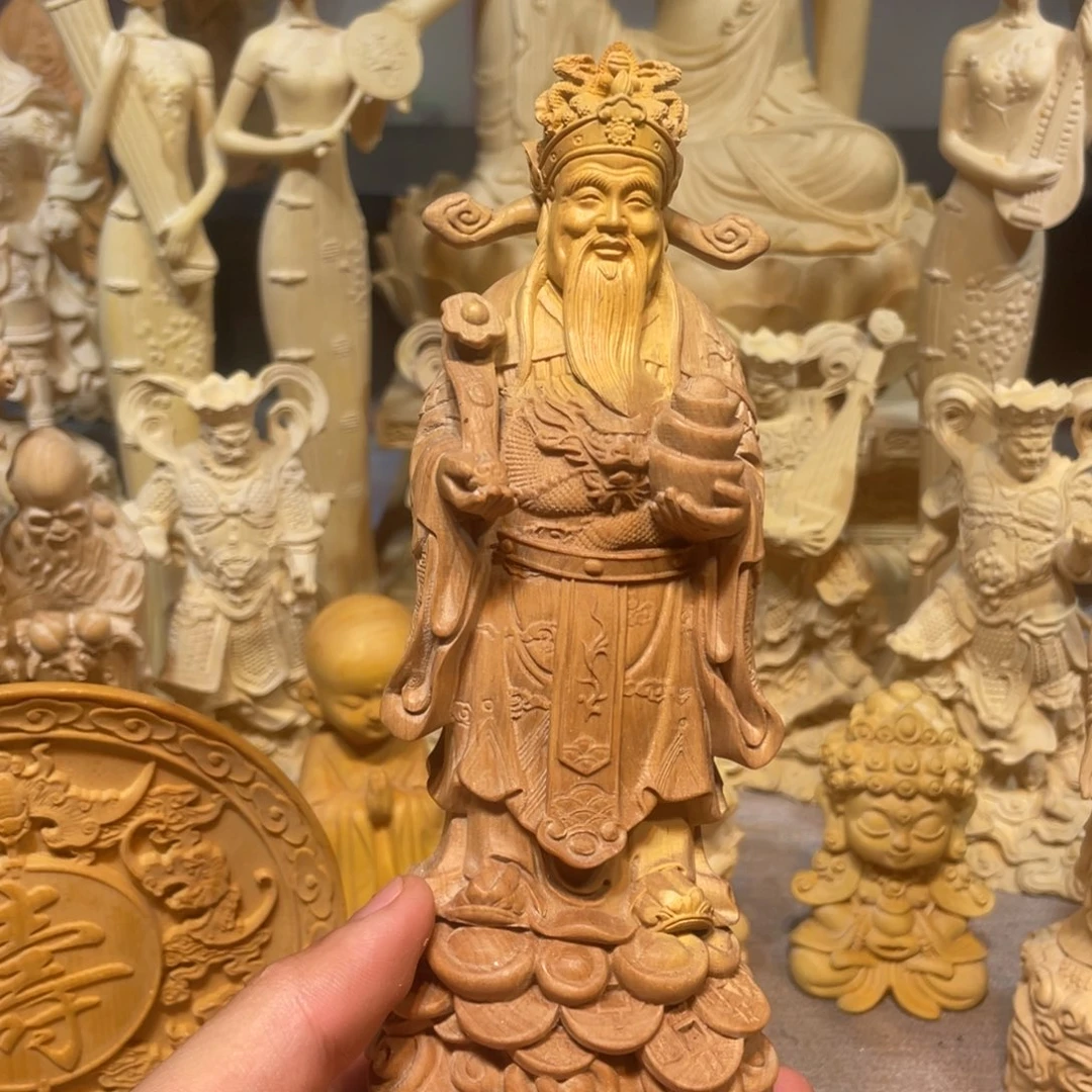 黄杨木黄杨木财神爷