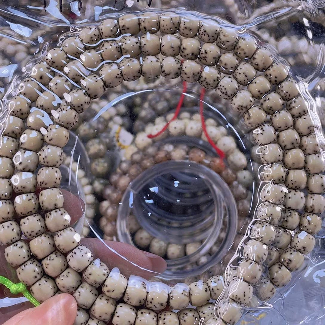 星月菩提吊坠石玉料骨瓷白大留白8*7