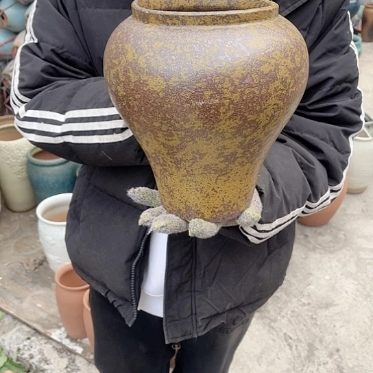 紫砂花盆高度23口径15