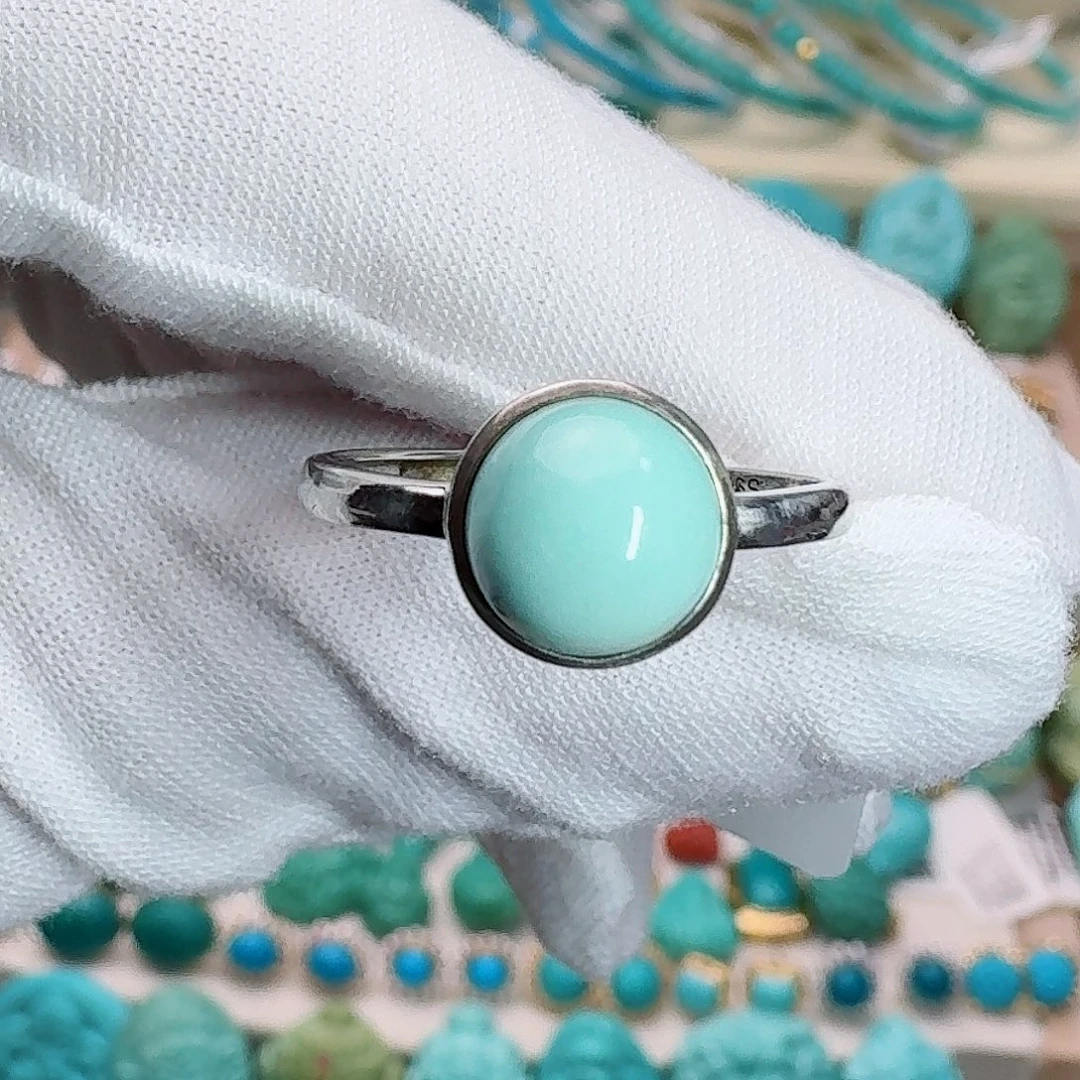 绿松石银S925镶嵌珠宝奇石