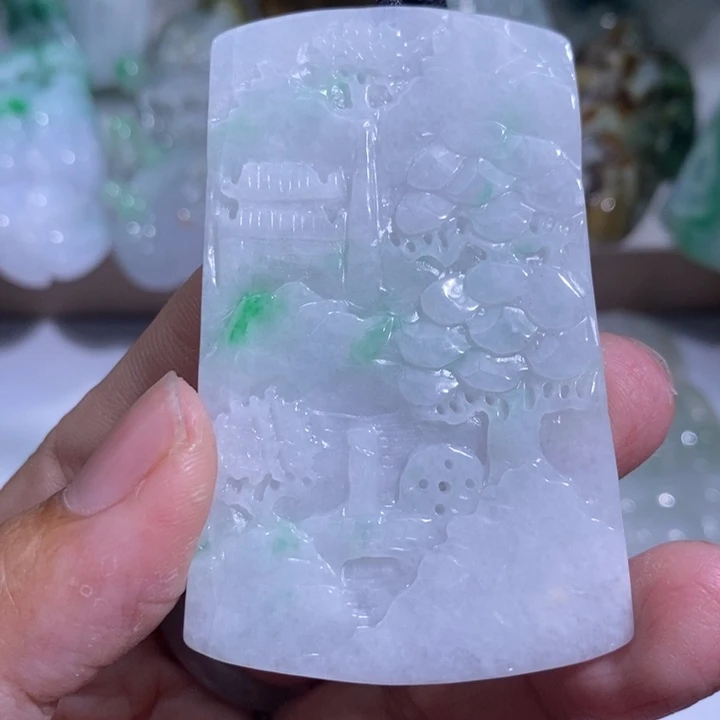 【闪购商品】颈饰未镶嵌翡翠山水