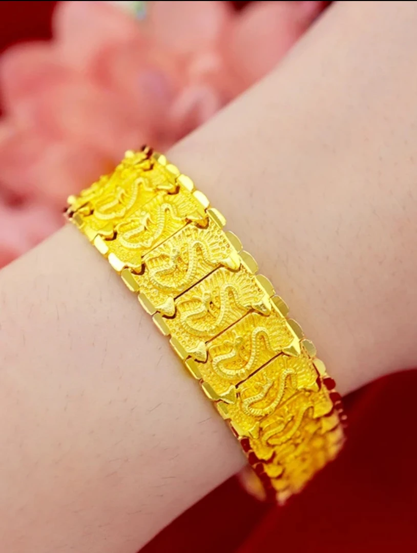 矿金 新款【龙纹手链】时尚大气霸气男士百搭气质