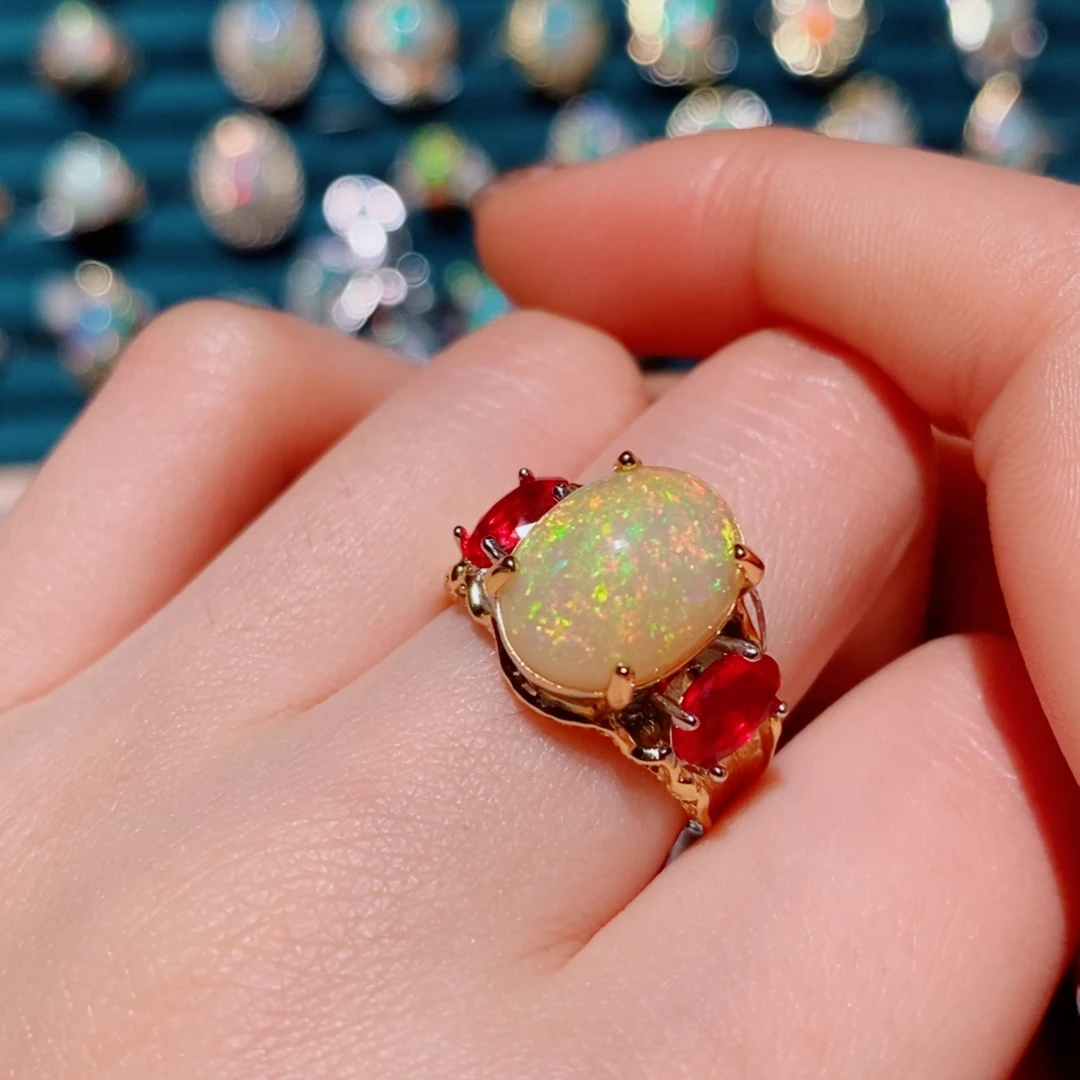 欧泊欧泊戒指银S925镶嵌