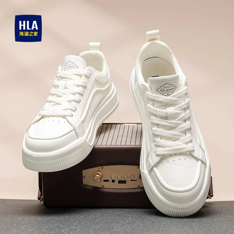 海澜之家鞋子男款2025秋季爆款潮流百搭小白鞋轻便休闲增高板鞋男