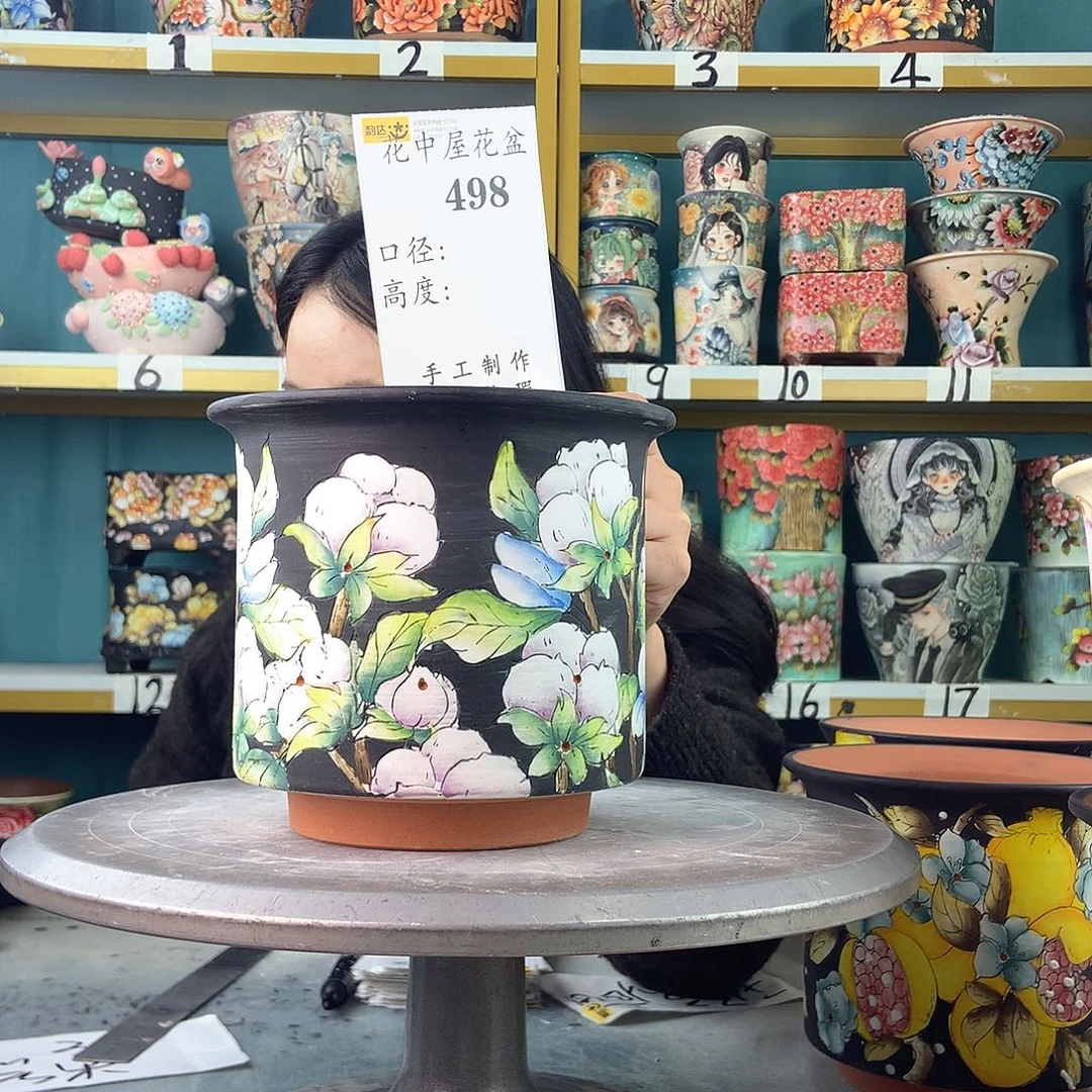 陶景德镇手工花盆498