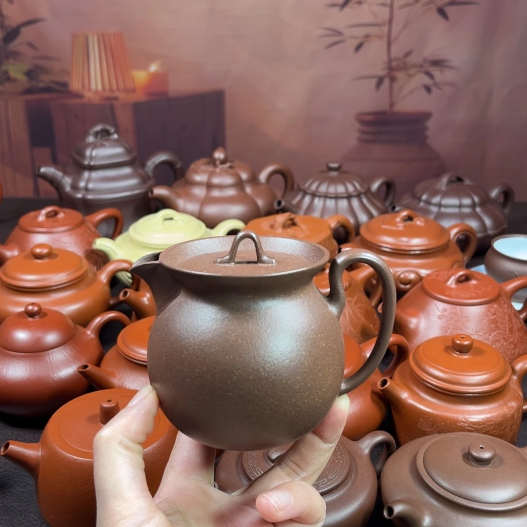茶壶紫砂原矿紫泥220毫升