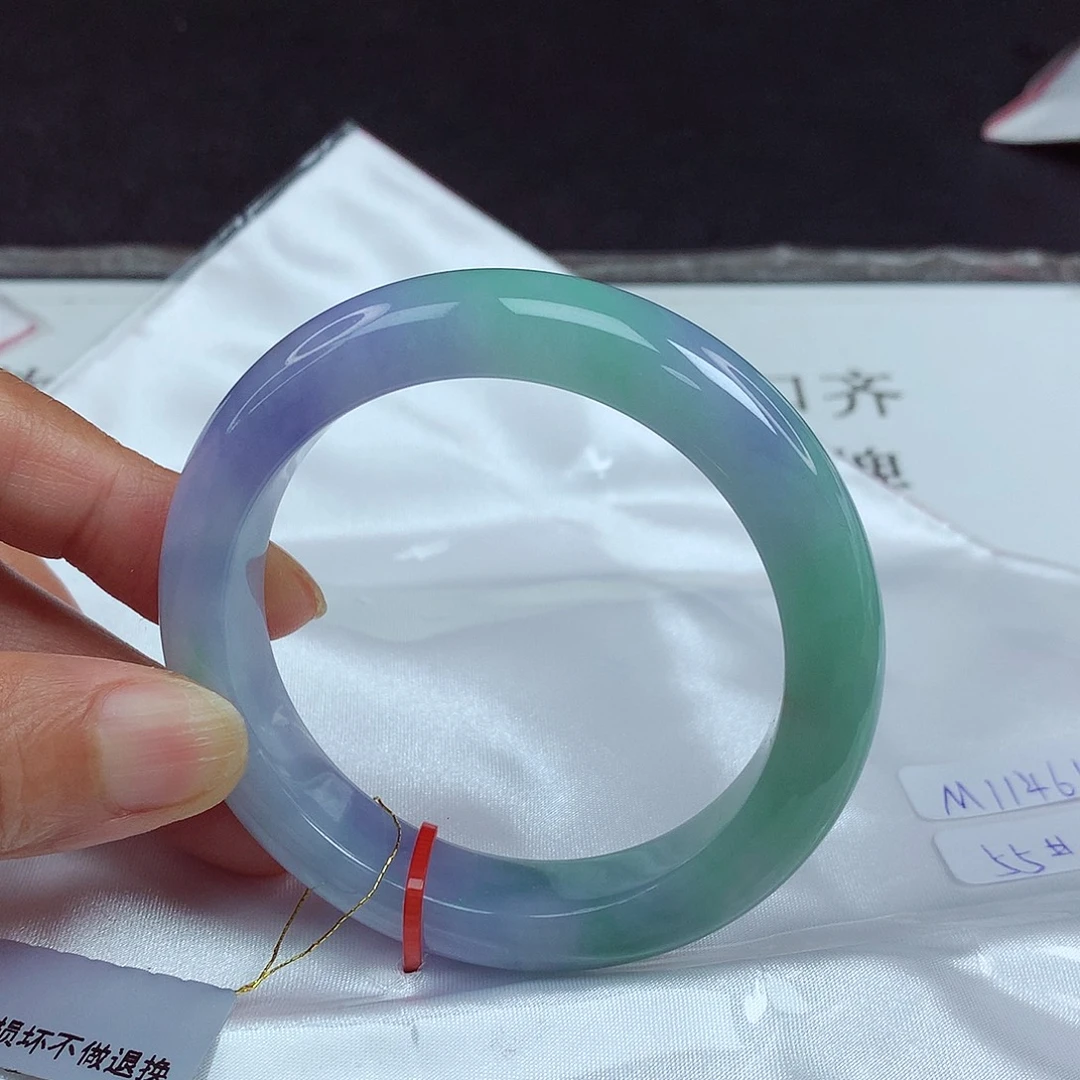未镶嵌手镯翡翠55圈4653