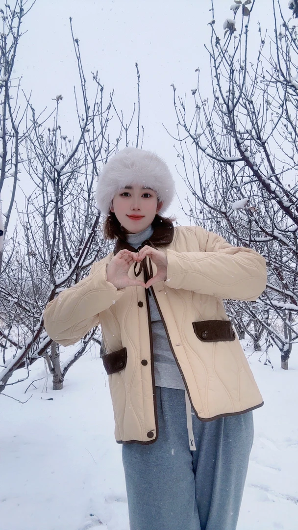 508春日小奶糕 撞色灯芯绒棉服外套百搭短款