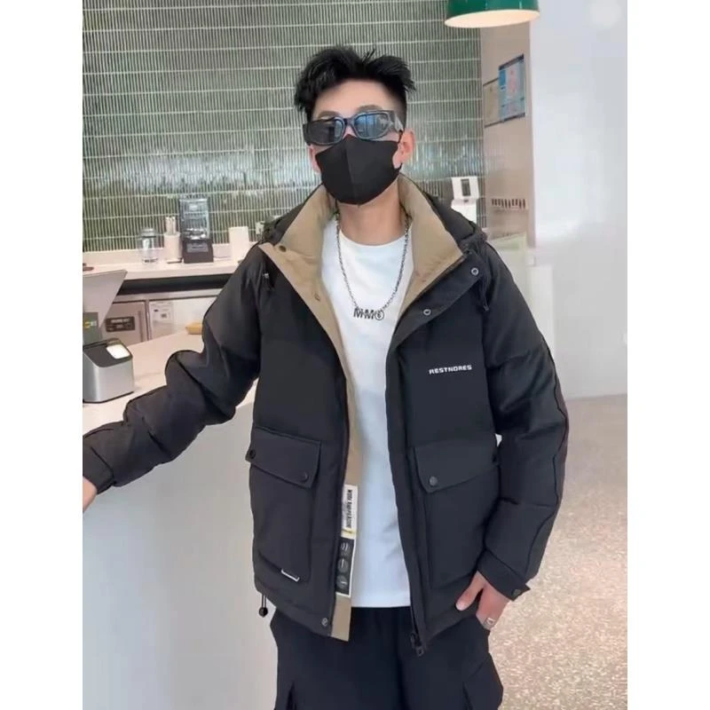 冬季新款连帽户外休闲时尚百搭加厚御寒保暖外套#9309