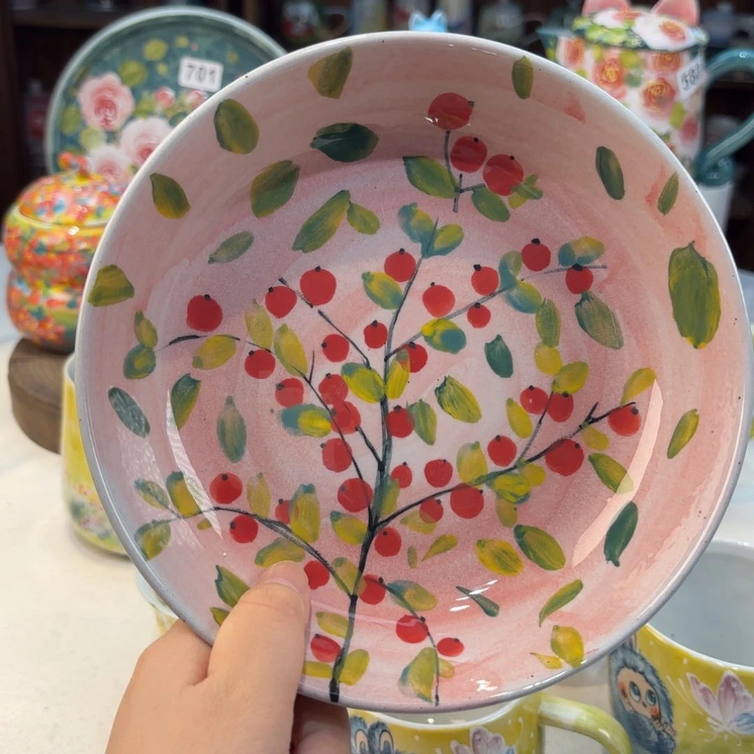 瓷片景德镇手绘高温釉下彩陶瓷茶具