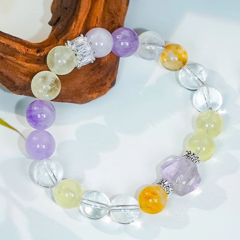 圣诞礼物天然多宝透明水晶冰透时尚甜美风水晶圆珠手串