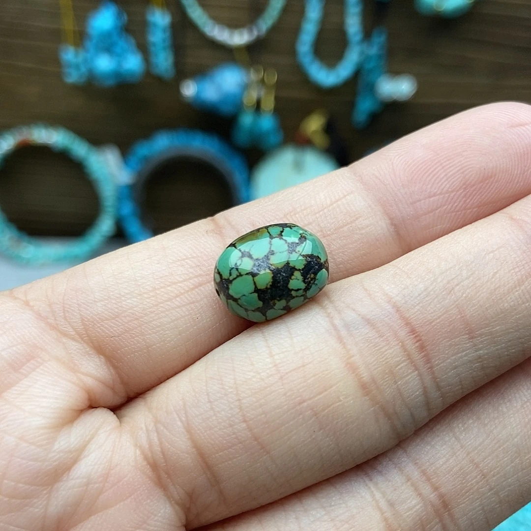 绿松石未镶嵌糖豆